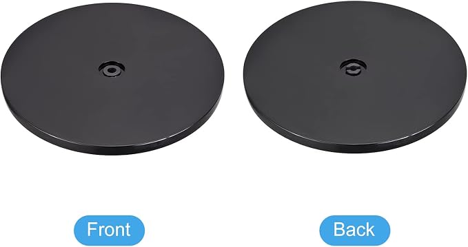 MECCANIXITY 8inch Rotating Swivel Stand with Steel Ball Bearings Lazy Susan Base Turntable for Kitchen Corner Cabinets, Black - Image 4