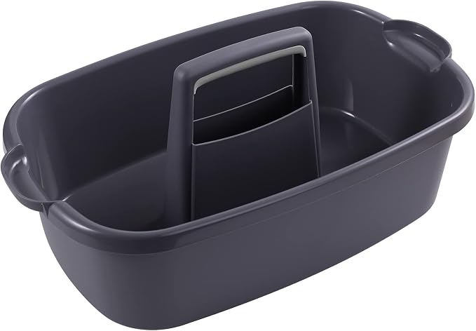 2-Pack Large Gray Cleaning Caddy for Cleaning Supplies with Handle - Portable Plastic Tote Organizer for Shower, Bathroom, Kitchen, Under Sink Storage - Image 8