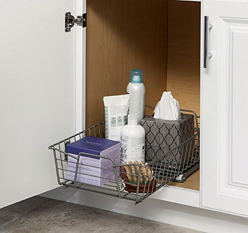 ClosetMaid 11 in. Pull Out Cabinet Organizer, Heavy Duty, Slide Out Pantry Shelves Drawers for Kitchen, Bathroom, Nickel - Image 5