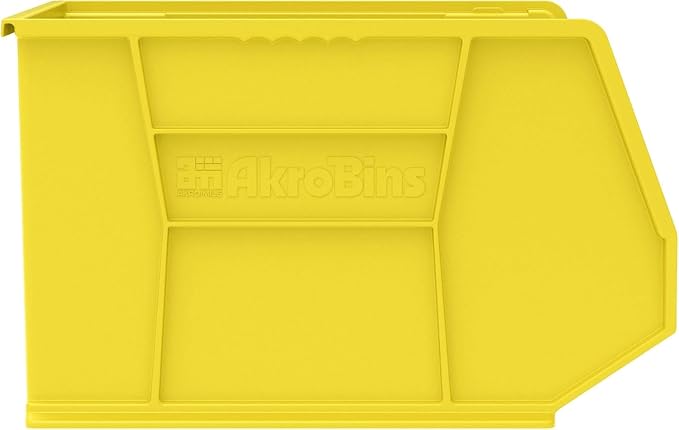 Akro-Mils 30270 AkroBins Plastic Storage Bins, 18"x16"x11", Yellow, 3-Pack | Space-Saving Stackable Bins for Garage, Pantry, Craft Organization - Image 8