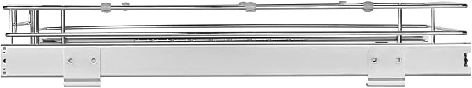 VEVOR 12.5"Wx16.5"Dx3.5"H Pull Out Cabinet Organizer, Heavy Duty Slide Out Pantry Shelves, Chrome-Plated Steel Roll Out Drawers Storage, for Home, Under Sink, 14"Wx17.5"Dx7"H Install Size for Cabinet - Image 11