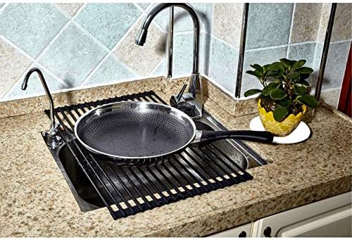 True & Tidy, Multi-Purpose Over the Sink Roll-Up Drying Rack, DR-881, Black - Image 7