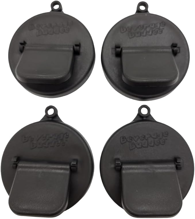 Can Cover - Best Can Cover For Standard Size Soda/Beer/Energy Drink Cans - Made In The USA - BPA-PCB Free - 4 pack (Black) by Beverage+Buddee