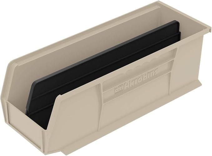 Akro-Mils 30234 AkroBins Plastic Storage Bins, 15"x5"x5", Stone, 12-Pack | Space-Saving Stackable Bins for Garage, Pantry, Craft Organization - Image 5