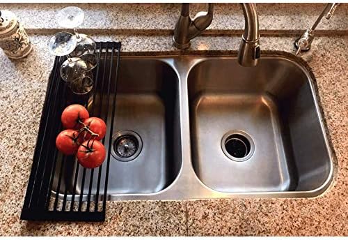 True & Tidy, Multi-Purpose Over the Sink Roll-Up Drying Rack, DR-881, Black - Image 5