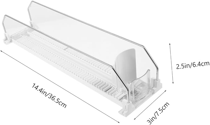 LABRIMP Fridge Drink Organizer Beverage Pusher Glide 14.37X2.95X2.51In Automatic Soda can Dispenser for Supermarket Shelves and Home Refrigerator - Image 2