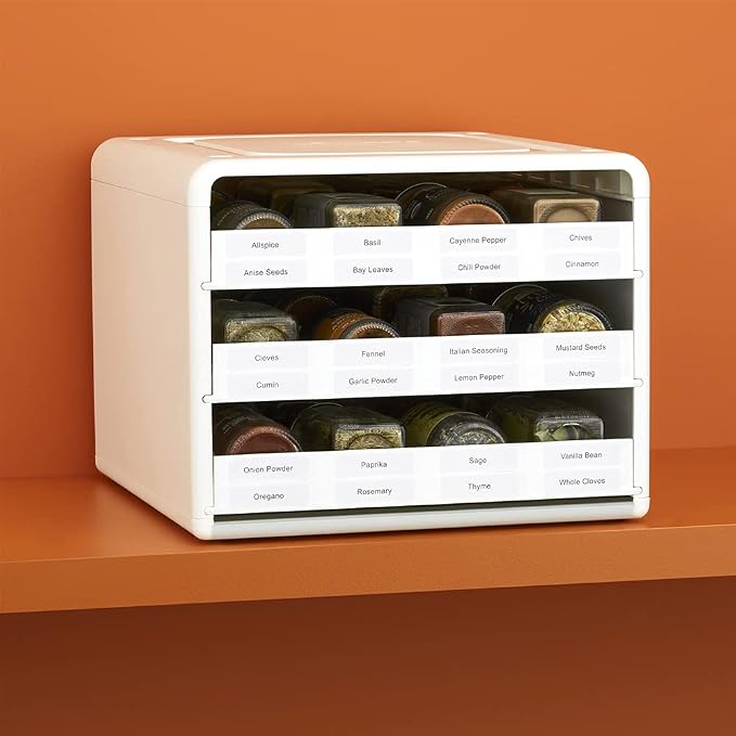 YouCopia SpiceStack® Adjustable Spice Rack Organizer, Pull-Down 24-Bottle Seasonings and Spices Holder for Kitchen Cabinet and Pantry Organization with 104 Included Labels | Adjustable - Image 5
