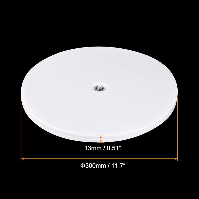 MECCANIXITY 12inch Rotating Swivel Stand with Steel Ball Bearings Lazy Susan Base Turntable for Kitchen Corner Cabinets, White - Image 2