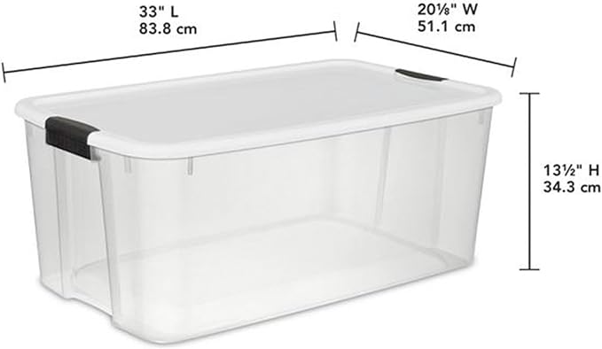 Sterilite Ultra Latch Box with Lids for Home and Office, 116 Quart, 8-Pack | Heavy-Duty and Stackable Plastic Containers with Latches for Closet, Cabinet, Bedroom, Bathroom and Dorm Room Organization - Image 3