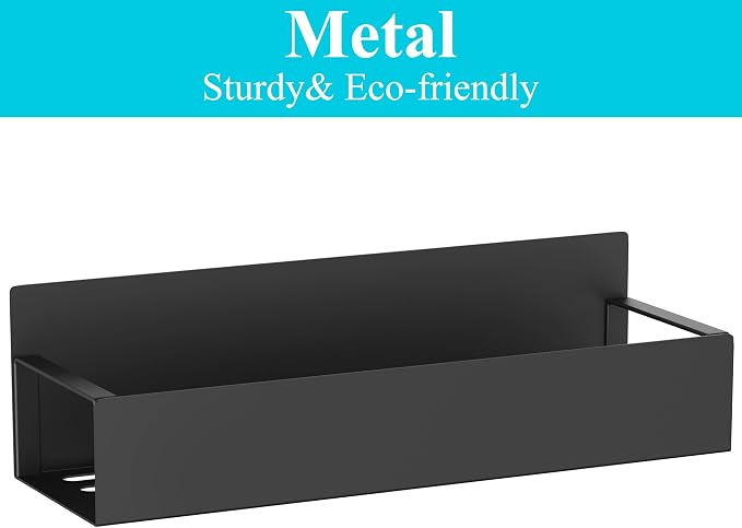 Metal 8 Pack Magnetic Spice Storage Rack Organizer for Refrigerator and Oven, Black Fridge Organizers and Storage, Metal - Image 8