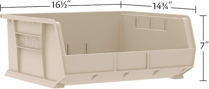 Akro-Mils 30250 AkroBins Plastic Storage Bins, 15"x16"x7", Red, 6-Pack | Space-Saving Stackable Bins for Garage, Pantry, Craft Organization - Image 3