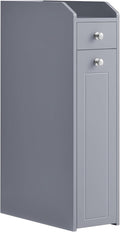 VASAGLE Small Bathroom Storage Cabinet, with Slide Out Drawers，Dove Gray | Slim Bathroom Storage Organizer, Toilet Paper Holder, for Small Spaces, Dove Gray, SIREN Collection UBBC847G02 by Unknown