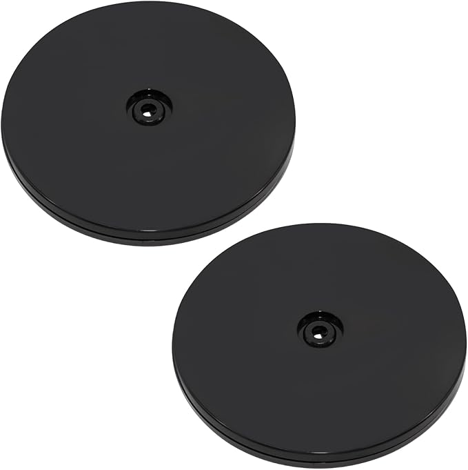 2Pcs Black Acrylic Lazy Susan 6 Inch Turntable Organizer Bearings | Mini Lazy Susan, Small Lazy Susan Turntable, 360° Rotating Swivel Plate for Spice Rack, Cosmetic, Cake, Pantry, DIY Display by Adyoney
