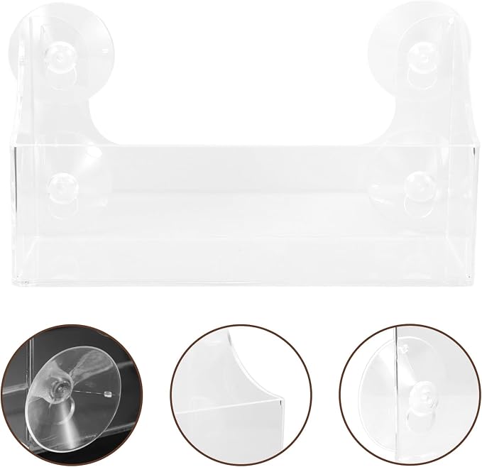 Homoyoyo Sturdy Clear Acrylic Suction Cup Refrigerator Organizer Space-Saving Fridge Can Rack for Spices Jars Beverages Kitchen Refrigerator Storage Shelf (3-Tier) - Image 9