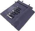 Chef’s Knife Roll Bag,Waxed Canvas Knife Cultery Carrier, Portable Chef Knife Cases,Knife Pouch Holders With 10 Slots Plus 1 Zipper Pockets Can Hold Home Kitchen Knife Tools Up To 18.8” by HERSENT