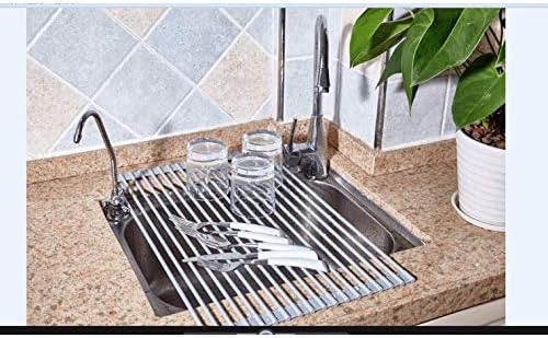 True & Tidy, Multi-Purpose Over the Sink Roll-Up Drying Rack, DR-881, Red - Image 2