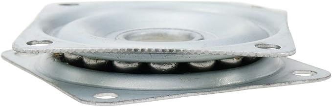 2 Inch Lazy Susan Hardware, 5Pcs Square Lazy Susan Turntable Bearings, Heavy Duty Lazy Susan Bearing Steel Swivel Plate for Kitchen Table Makeup Holder, Silver - Image 4