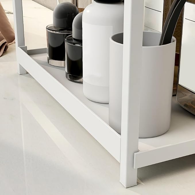 Bathroom Counter Organizer, 2 Tier White Counter Shelf | Bathroom Organizers and Storage Countertop, for Vanity Tables, Dresser, Makeup - Image 5