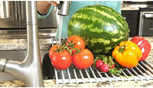 True & Tidy, Multi-Purpose Over the Sink Roll-Up Drying Rack, DR-881, Red - Image 6