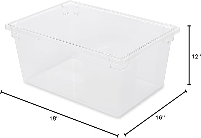 Rubbermaid Commercial Products Polycarbonate Food Storage Box/Tote, 16.5 Gallon, Clear, for Restaurant/Kitchen/Cafeteria - Image 6