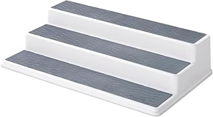 Copco Non-Skid 3-Tier Spice Pantry Organizer, 15-Inch, Durable Gray by Copco