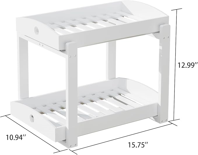 2 Pack Bamboo Under Sink Organizer, 2-Tier Pull-Out Drawers, Kitchen & Bath | Pull-out drawers keep cleaners and tall bottles visible, organized and easy to reach in kitchen or bathroom cabinets - Image 2