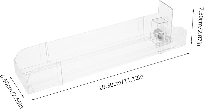 Zerodeko Convenience Store Beverage Pusher Tray Rack Retail Can Organizer for Refrigerator Self Pushing Soda Can Dispenser Dual Sided Design 4CM High Long - Image 2
