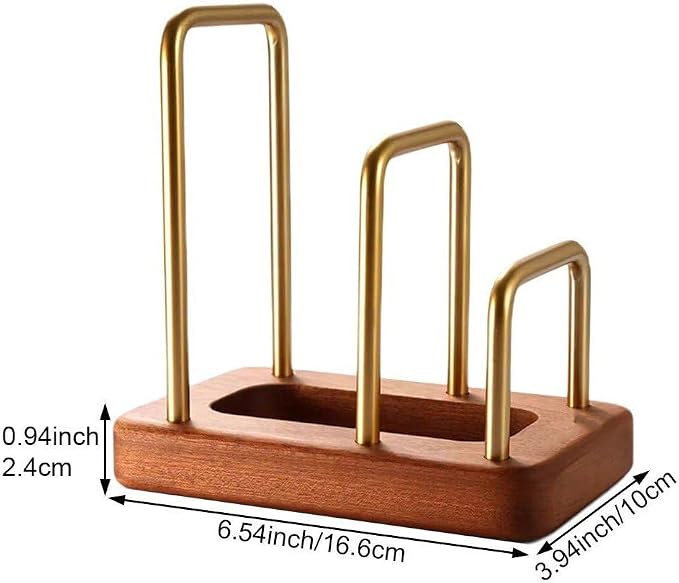Chopping Board Rack with Wood Base Multi Layer Lid Holder Baking Pan Storage Organiser Cabinet Accessory for Home Kitchen - Image 7
