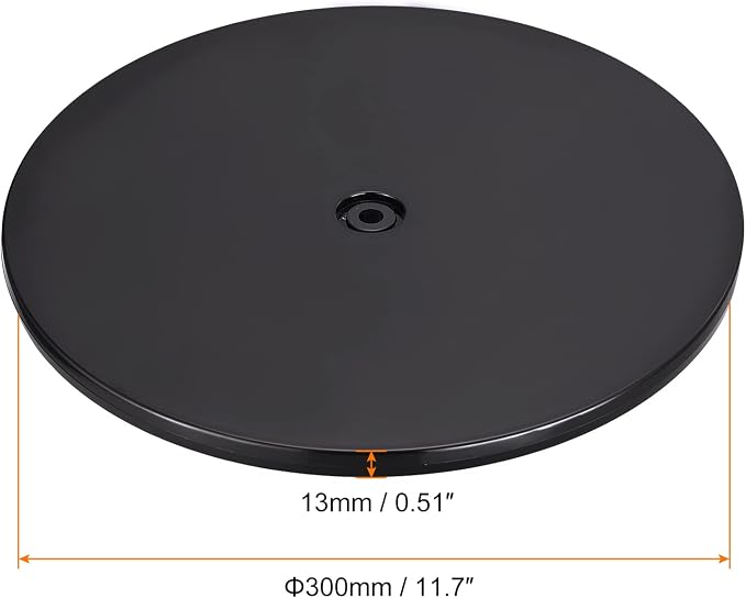 MECCANIXITY 12inch Rotating Swivel Stand with Steel Ball Bearings Lazy Susan Base Turntable for Kitchen Corner Cabinets, Black - Image 2