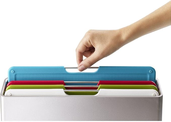 Joseph Joseph Folio 4-Piece Colour coded Cutting Board Set, Slimline case for organized Kitchen storage, Sage Green - Image 3