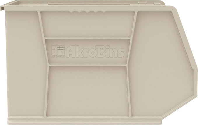 Akro-Mils 30270 AkroBins Plastic Storage Bins, 18"x16"x11", Stone, 3-Pack | Space-Saving Stackable Bins for Garage, Pantry, Craft Organization - Image 9