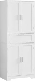 Iwell 67" Tall Storage Cabinet with Adjustable Shelf & 1 Large Drawer, Pantry Cabinet with 4 Doors, Kitchen Cabinets for Dining Room, Living Room, Home Office, White | Adjustable Shelf by IWELL
