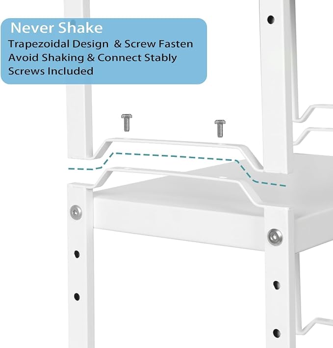 2 Pack Stackable Expandable Shelves For Kitchen Cabinet Countertop Storage, Adjustable Counter Cupboard Pantry Organizer Shelf Rack Stand, Length:25.5 Inch - Image 8