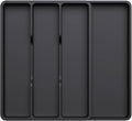 Lifewit Utensil Organizer for Kitchen Drawer, Expandable Cooking Tray | Adjustable Cutlery Flatware Holder, Plastic Silverware Spatula Tools Storage Divider, 11.9-17.3 x 15.8", Black by Lifewit