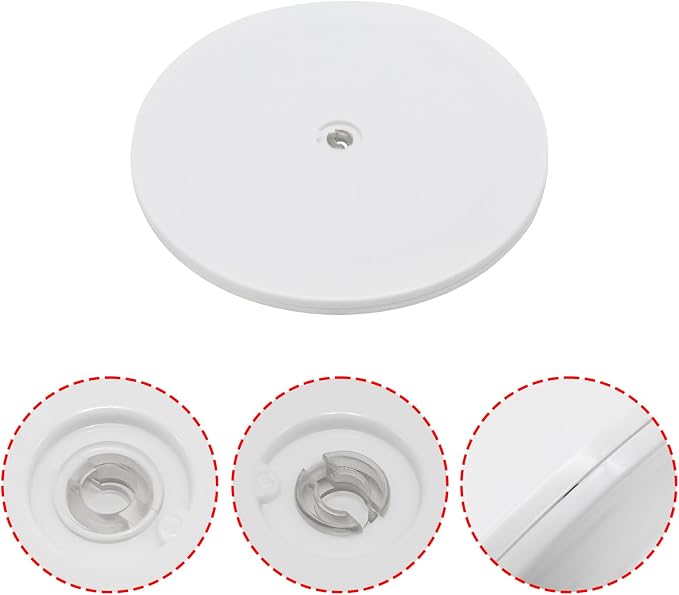 1Pcs White Acrylic Lazy Susan 9 Inch Turntable Organizer Bearings | Mini Lazy Susan, Small Lazy Susan Turntable, 360° Rotating Swivel Plate for Spice Rack, Cosmetic, Cake, Pantry, DIY Display - Image 4