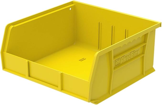 Akro-Mils 30235 AkroBins Plastic Storage Bins, 11"x11"x5", Yellow, 6-Pack | Space-Saving Stackable Bins for Garage, Pantry, Craft Organization - Image 12