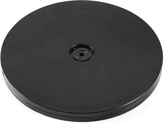 HSTECH 6” Lazy Susan Turntable Black Acrylic Ball Bearing Rotating Tray for Spice Rack Table Cake Kitchen Pantry Decorating TV Laptop Computer Monitor, 30-lb Load Capacity (360˚ Rotation) by HSTECH