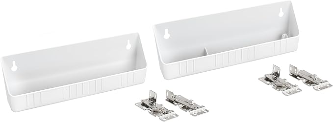 Rev-A-Shelf 11" Tip-Out Plastic Sink Trays for Kitchen and Bathroom Base Cabinet, Pack of 2 Pullout Vanity Shelf Home Organizer, White, 6572-11-11-52 by Rev-A-Shelf