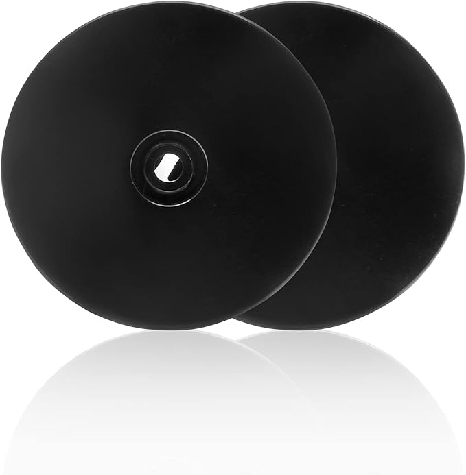 Jersvims 4 Inch Acrylic Cabinet Turntable Platter, Black, 2Pcs | Round Rotating Plate, For Kitchen Pantry Cabinet Desk Rack, Spice Cake Cookie Decorating - Image 2