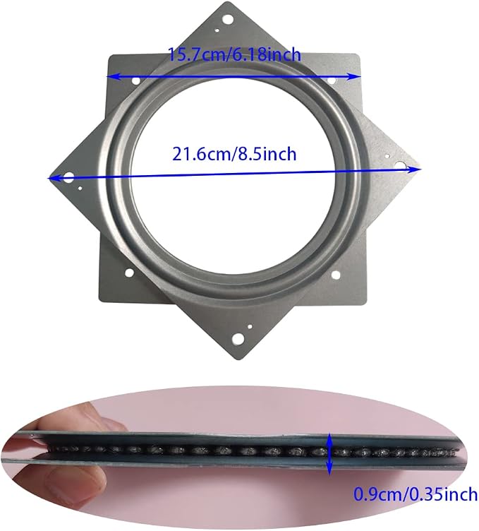 1 Pcs 6 Inch Susan Turntable Bearings Susan Turntable Lazy Susan Turntable Square Rotating Bearing Plate Lazy Susan Hardware Swivel Plate, for Swivel Plate,Corner Cabinet,Revolving Shelve in Kitchen - Image 3