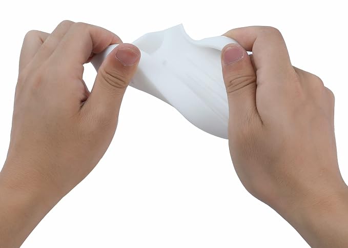 MicoYang Silicone Soap Dish with Drain Spout, Self-Draining Sink Organizer Tray for Bathroom and Kitchen, Sponges, Dispensers and Soap Holder, Non-Slip and Dishwasher Safe, White (Compact, 4.9"×3.2") - Image 9