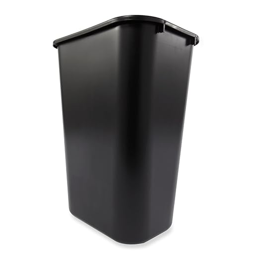 Rubbermaid Commercial Products Deskside Wastebasket/Trash Can, 10.25-Gallon/41-Quart, Black, Plastic, Garbage Can for Home/Office, Fits Under Desk/Sink/Cabinet, Pack of 4 - Image 4