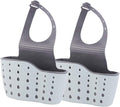 EC Kitchen Sink Caddy Sponge Holder Plastic Hanging Ajustable Strap Faucet Caddy with Holes by EC+ELEGANTCHAM