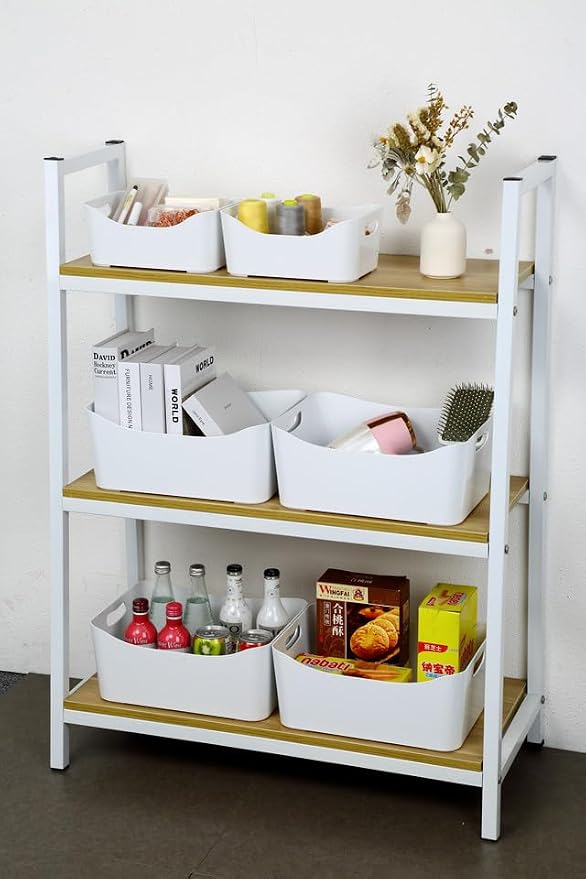 YBM HOME Storage Bins - Open Plastic Organizers and Storage Basket for Kitchen Pantry Organization, Under Sink Bathroom Storage, Toy Baskets, Food Storage Box Containers (Small - 12 Pack, White) - Image 6
