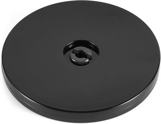 HSTECH 4” Lazy Susan Turntable Black Acrylic Ball Bearing Rotating Tray for Spice Rack Table Cake Kitchen Pantry Decorating TV Laptop Computer Monitor, 20-lb Load Capacity (360˚ Rotation) by HSTECH