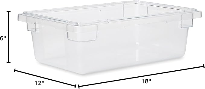 Rubbermaid Commercial Products Polycarbonate Food Storage Box/Tote, 3.5 Gallon, Clear, for Restaurant/Kitchen/Cafeteria - Image 4