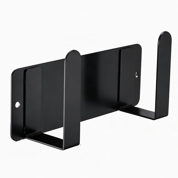 Black Stainless Steel Cutting Board & Pot Lid Organizer | Black rack mount under cabinet or wall; dual install kits, storage for cutting boards, pot lids and bathroom scale - Image 2