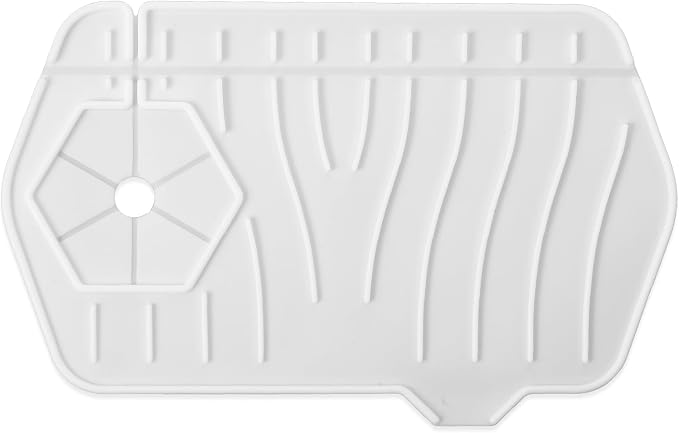 Silicone Sink Splash Guard, Multifunction Faucet Splash Guard, White Kitchen Faucet Mat for Kitchen and Bathroom Sink by Unknown