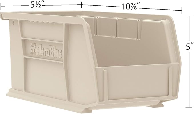 Akro-Mils 30230 AkroBins Plastic Storage Bins, 11"x5"x5", Black, 12-Pack | Space-Saving Stackable Bins for Garage, Pantry, Craft Organization - Image 3