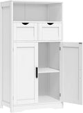 Iwell Bathroom Cabinet with Doors and Drawers, Freestanding Bathroom Storage Cabinet, Adjustable Shelves, for Living Room, Kitchen, Home Office, White by IWELL